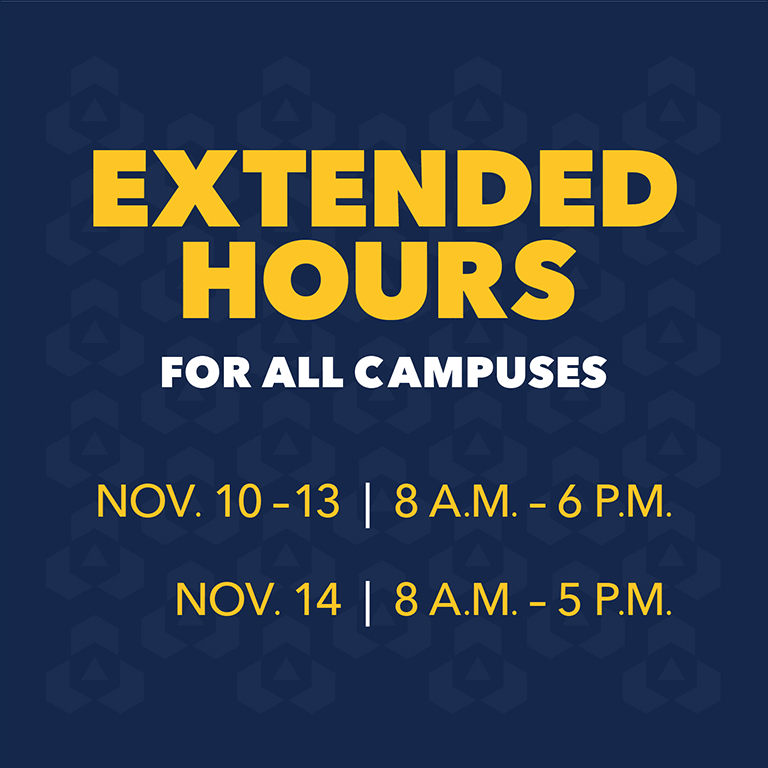 Extended Hours Nov. 10-14