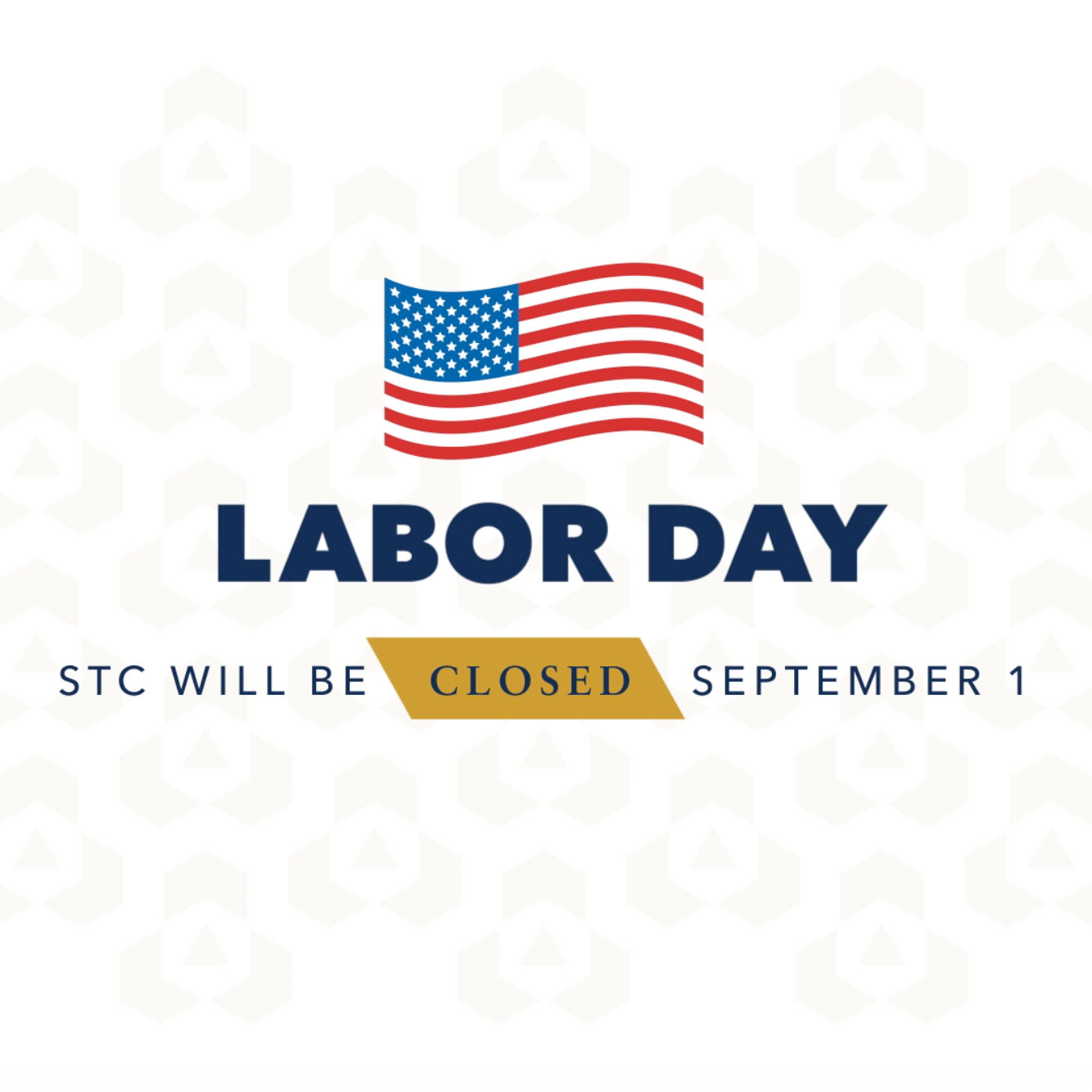 College closed Labor Day Sept. 1
