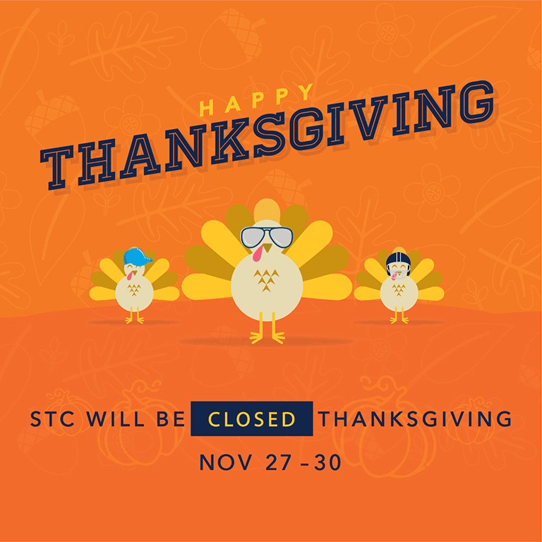 Closed Nov. 27-30 for Thanksgiving Holiday